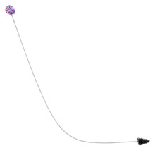 90 cm Silber-Edelstahl- und Nylon-Reinigungsbürste für Blechblasinstrumente