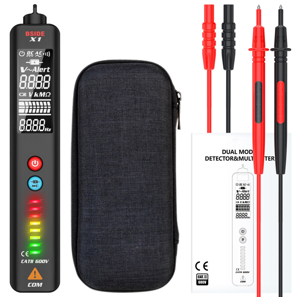 X1 Dual Mode Voltage Detector & Multimeter, Compact 2000 Counts, Lcd Screen 8741391607127