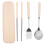 Reusable Stainless Steel Spoon and Fork Set Beige 1 Set 6