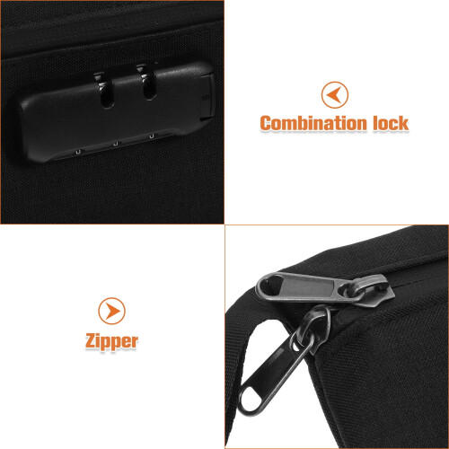 Combination Lock Storage Bag Polyester for Documents Cash 2