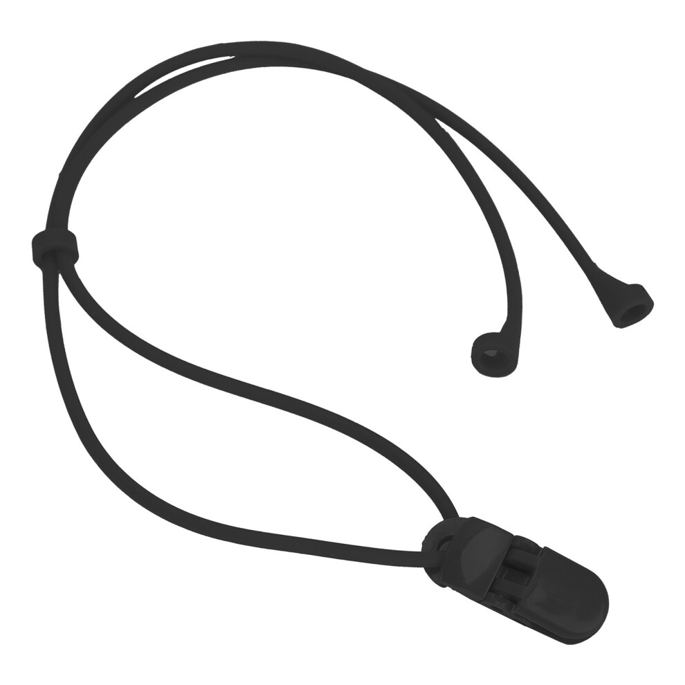 Silicone Anti-Loss Lanyard for Children Hearing Aids 30cm Black