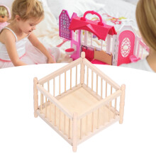 Miniature 1:12 Scale Wooden Baby Crib Dollhouse Nursery Furniture Accessory