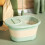 Livrdious foldable foot bath bucket with handle and lid 7