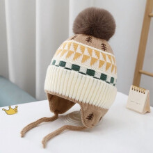 Toddler Beanie Hat Fleece-Lined Knit Warm Winter Hat for