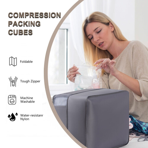 Large Compression Quilt Storage Box – Space-Saving, Waterproof, Foldable Wardrobe Organizer Bag for Bedding, Blankets, Pillows & Clothes 2