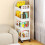 1pc 3/4-Tier Rolling Storage Cart, Plastic Multi-Functional Organizer Trolley, Slim, Space-Saving, Adjustable Shelves, with Easy 6
