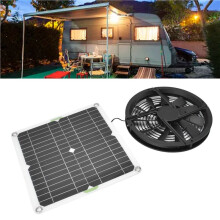 3X Solar Panel Fan Kit 10in 100W Waterproof Solar Panel Round Ventilation Case Exhaust Fan