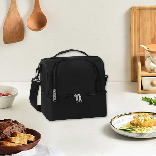 Insulated Lunch Bag Reusable Cooler Tote with Adjustable 1