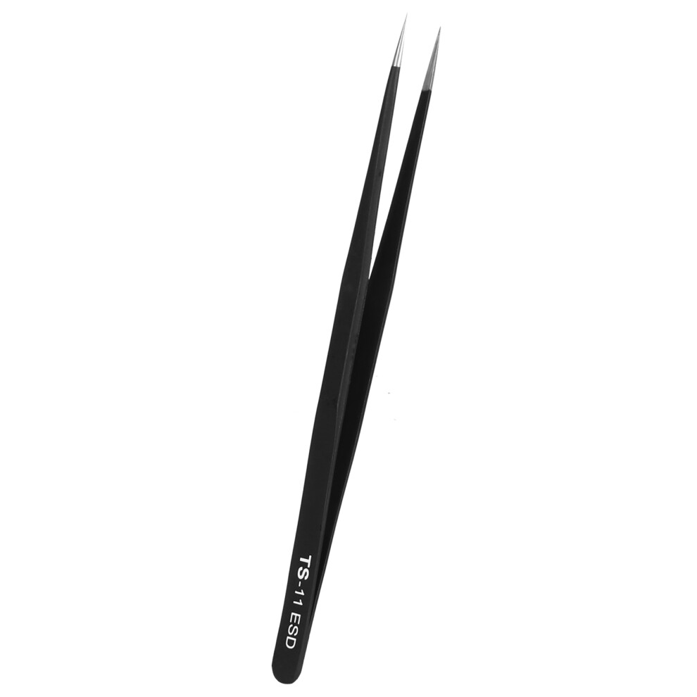 TS11 Precise Stainless Steel Anti-Static Eyelash Tweezers for Grafting