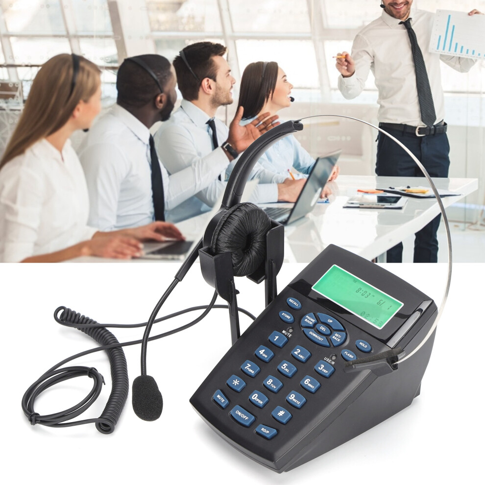 Ht820 Wired Call Center Headset With Omnidirectional Microphone For Office/Home 9441391608757