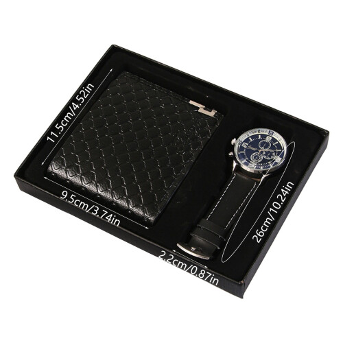 Men's Wallet and Watch Set with Gift Box 2