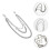 Hip Hop Pants Chain Decorative Skull Silver 1 Pack 4