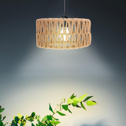 Topbathy 1Set Light Diffusion Small Rattan Lampshade for Ceiling Pendant Lamps in Rustic Setting 1