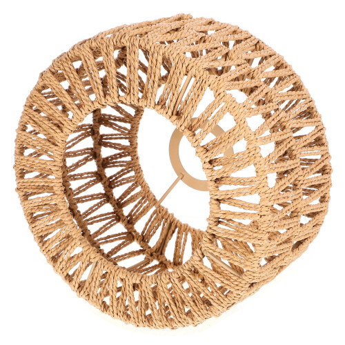 Topbathy 1Set Light Diffusion Small Rattan Lampshade for Ceiling Pendant Lamps in Rustic Setting 2