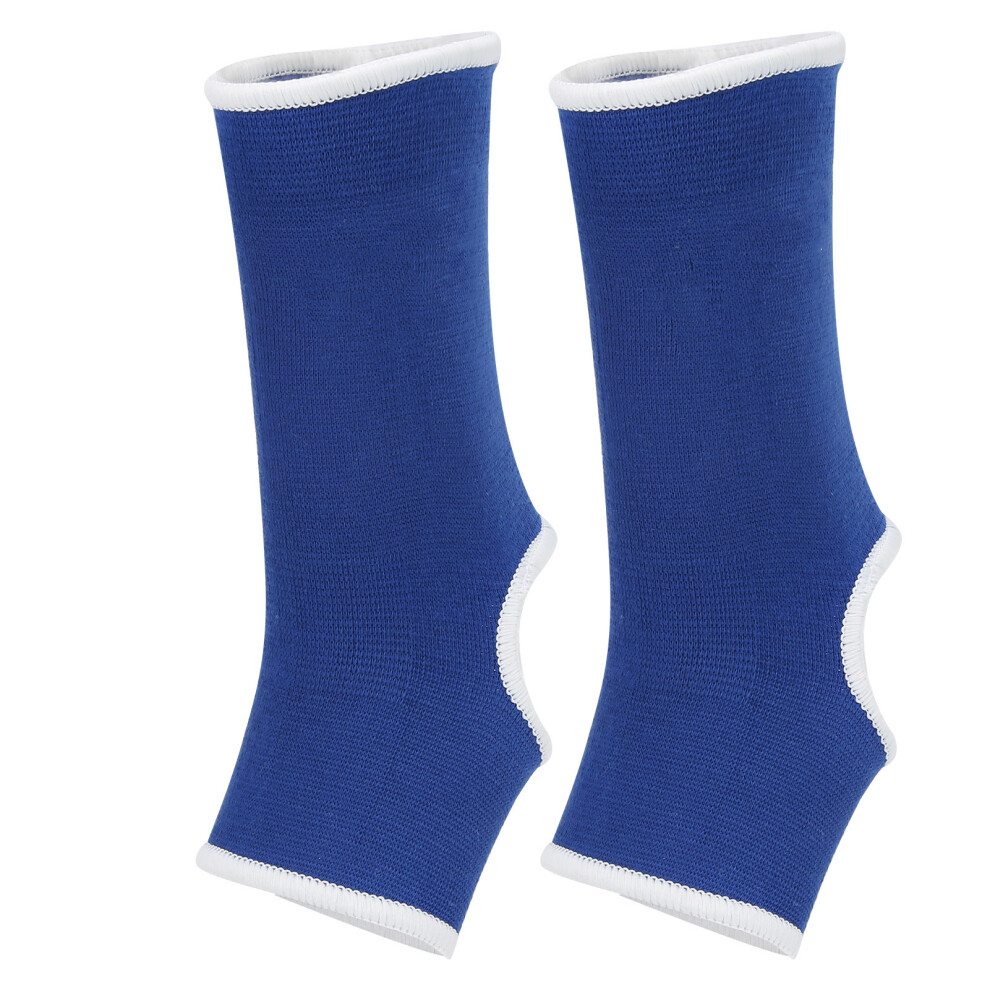 Blue Comfortable Nylon Ankle Support Brace Protectors 15-19Cm Pair