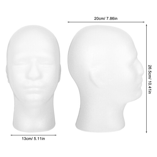 Hat and Wig Display Mannequin, White Foam, Creative Appearance, Practical 1