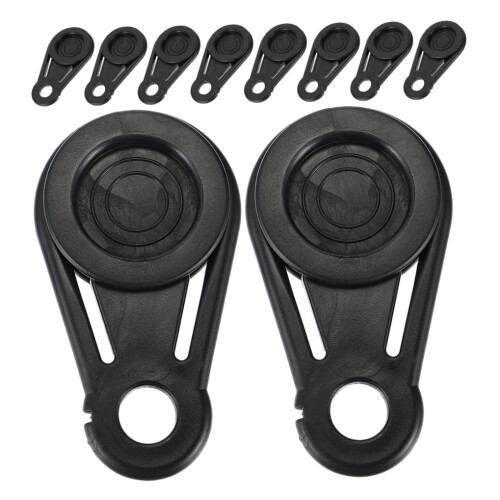 Clamp Shape Tarp Fasteners Black 10Pcs For Hiking 2