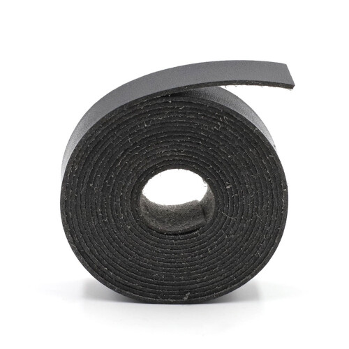 HEMOTON Black PU Leather Strap Roll for DIY Bags 2 Meters 1