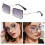 Γυαλιά ηλίου τετράγωνα χωρίς σκελετό με φιμέ φακούς, ρετρό καλοκαιρινά γυαλιά 6