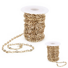 407 goldene 10 Meter pro Rolle Schmuckkette aus Eisen