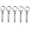Expansion Ring Swivel Eye Bolt Automatic Hook Silver 5 Pcs 5