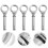 Expansion Ring Swivel Eye Bolt Automatic Hook Silver 5 Pcs 7