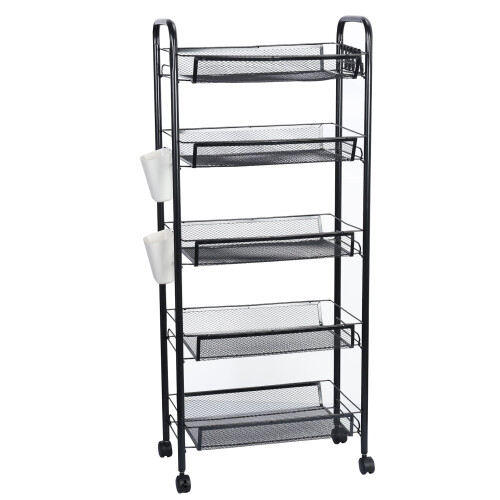 Fruit and Vegetable Basket Cart 5-Tier Stackable Carbon 2