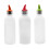 3Pcs Salad Dressing Bottles Plastic Sauce Container Assorted Colors Translucent 5