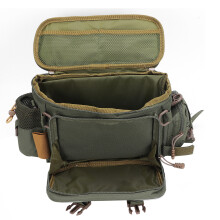Waterproof Nylon Fishing Bag 40x17x20cm Army Green Large Capacity Storage