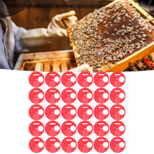 30Pcs Red Plastic Beehive Door Entrance Discs for Beekeeping 6.9cm