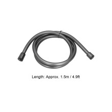 1.5m PVC Shower Hose Grey Anti Kink