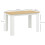 Homcom (White) HOMCOM Dining Table for 4-6 People, Wood Effect Tabletop 3