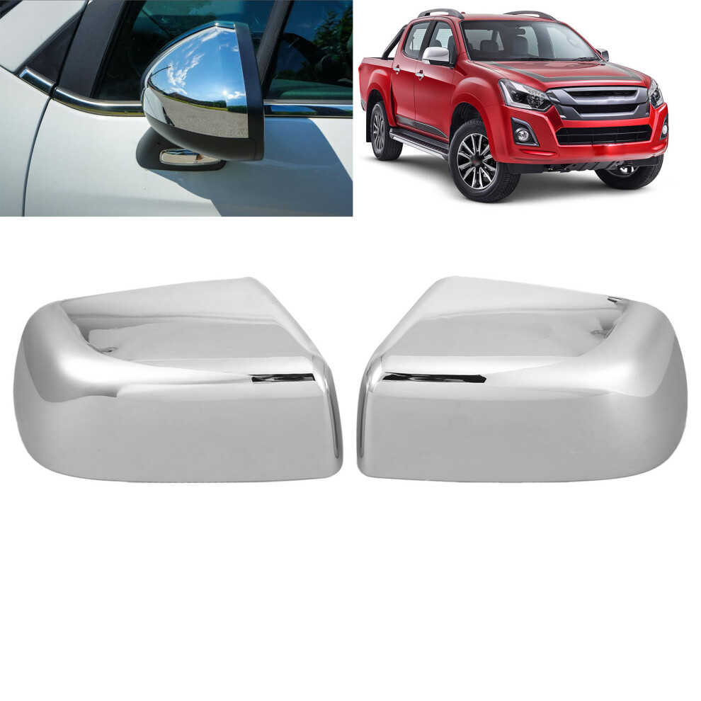 Rearview Mirror Caps Chrome Cover For Isuzu Dmax 2012-2018 V.2 7601391922150