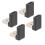 4 Stück USB Typ-C Winkeladapter 10 Gbit/s PVC 16