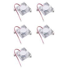 5X für Orange Pi 5 Integrierte Aluminium-Kühlkörper, Aktiver Kühlventilator, All-in-One-Lamellenkühler für 5