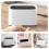 ROSENICE Desk Trash Can White PP Double-Layer 1 Piece 2