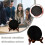 Black Obsidian Scrying Mirror Round Stone Plate with Shelf 3