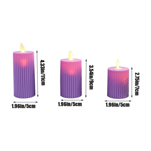 LED Flameless Candle Set with Flickering Flame Effect 2