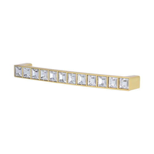 Modern Crystal Knobs 4 Pack Gold