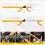 Heavy Duty Steering Wheel Lock, 4Hook DoubleBar Car AntiTheft Device, Adjustable Fit, Yellow Steel 2