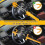 Heavy Duty Steering Wheel Lock, 4Hook DoubleBar Car AntiTheft Device, Adjustable Fit, Yellow Steel 3