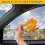 Heavy Duty Steering Wheel Lock, 4Hook DoubleBar Car AntiTheft Device, Adjustable Fit, Yellow Steel 4