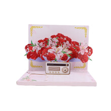 3D Pop-up Blumenzweiggcard mit 4-Minuten-Aufnahme für Muttertag & Geburtstag