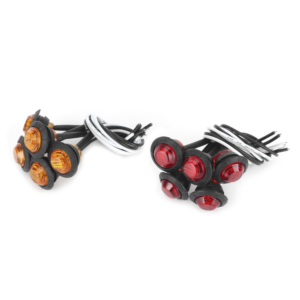 6000K Led Marker 3Pcs 12V For Truck Trailer Van Pickup Amber/Light 9451391617444