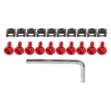M6 eloxiertes Aluminium-Windschutz-Bolzen-Set - Rot