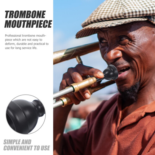 Topbathy Trombone Mouthpieces Black ABS 1Pcs for Beginners 1