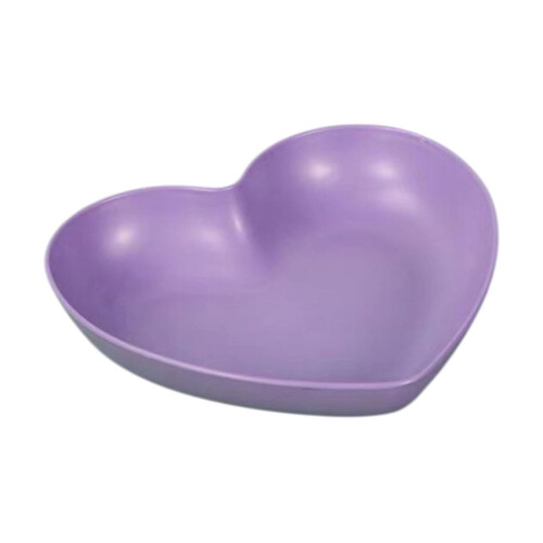 Heart-shaped ceramic plate pink red 8-inch 1