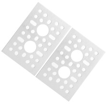 2Pcs Aluminum Grid Plate Wall Mesh Panel 48x72mm, 4mm Diameter