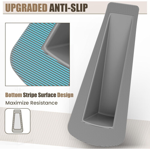 Rubber Door Stopper Heavy-Duty Wedge 5-Pack Gray 1