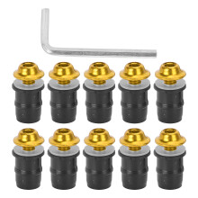 10pc Gold Motorcycle Windscreen Bolt Set